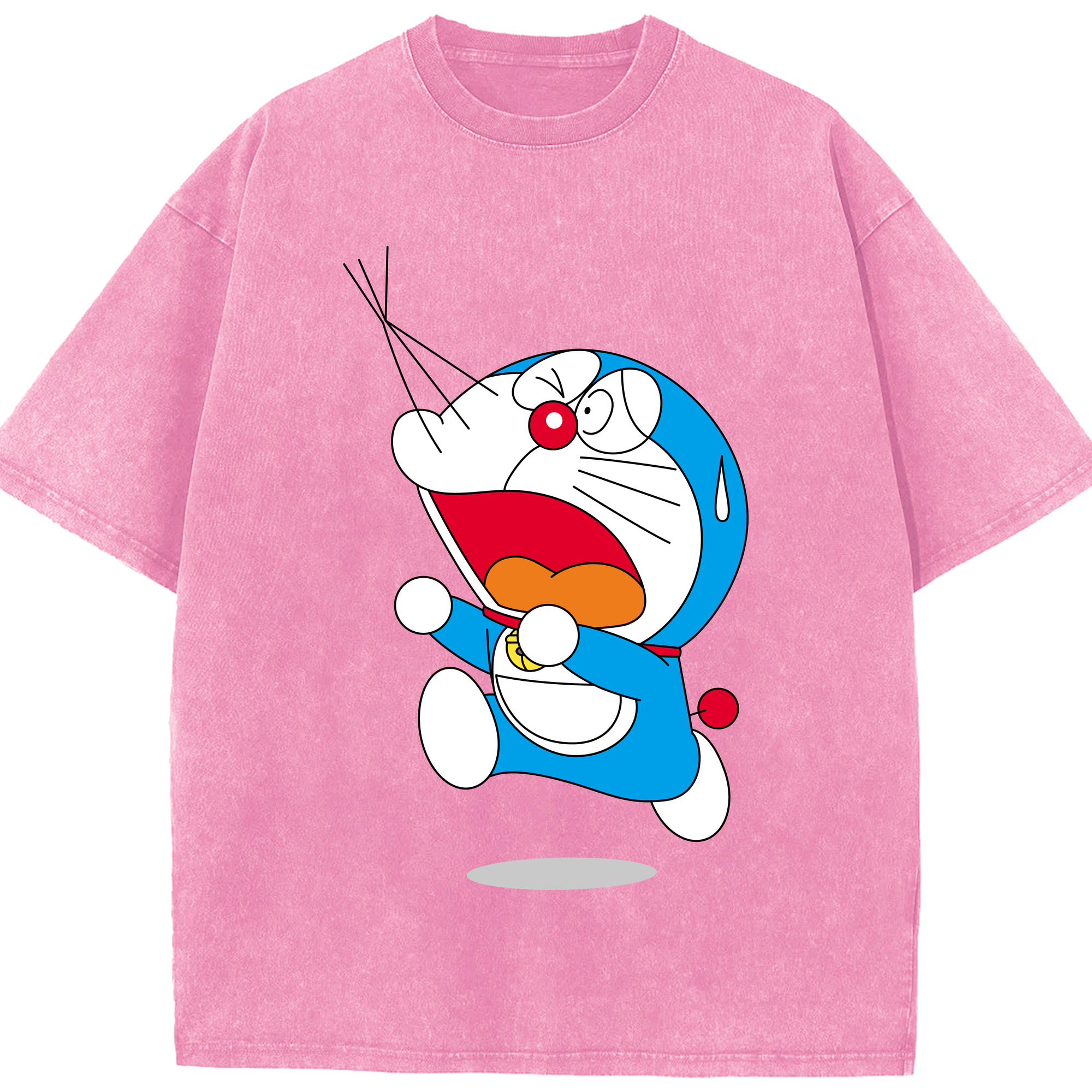 （画像用） ドラえもん Doraemon 綿100% ヴィンテージ風 半袖Tシャツ（フロントプリント）